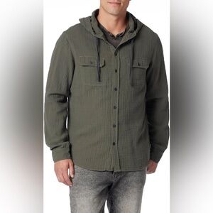 UNIONBAY Mens’ Huggies Gauze Button Up Hoodie, Size XL, NWT